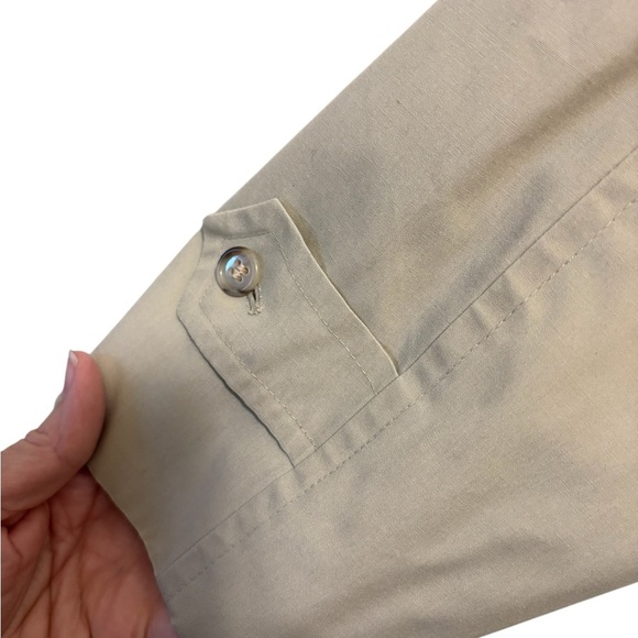 VTG London Fog Calibre Cloth Trench Coat Sz 16 Khaki Zip Out 100% Alpaca Lining - Picture 7 of 12